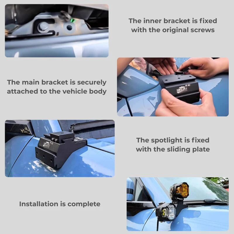 A-Pillar Spotlight Extension Bracket for Denza B5 - Image 7