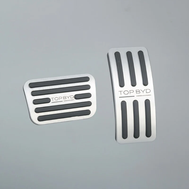 Brushed Aluminum Anti-Slip Pedal for BYD - Image 2