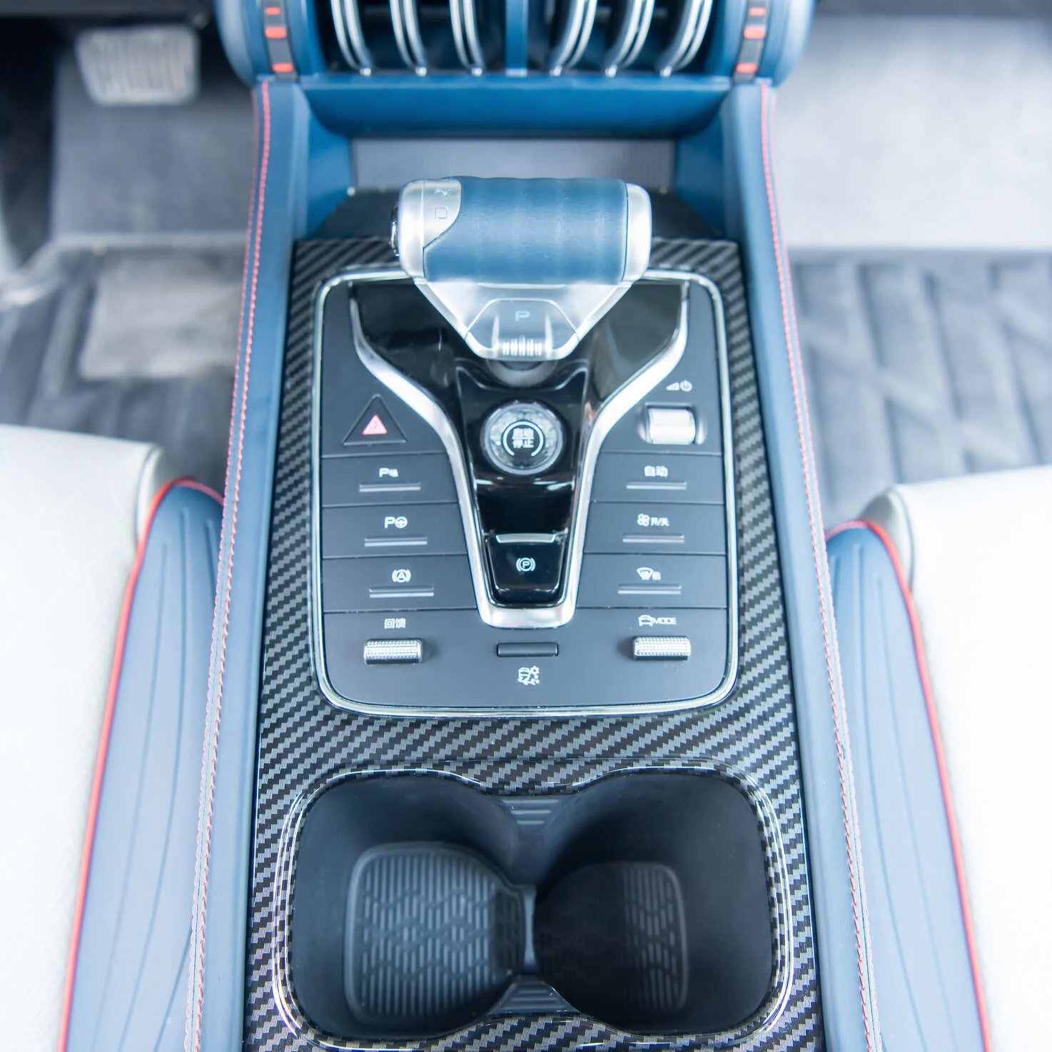 ABS Carbon Fiber Center Console Wrap for BYD Atto 3 - Image 4
