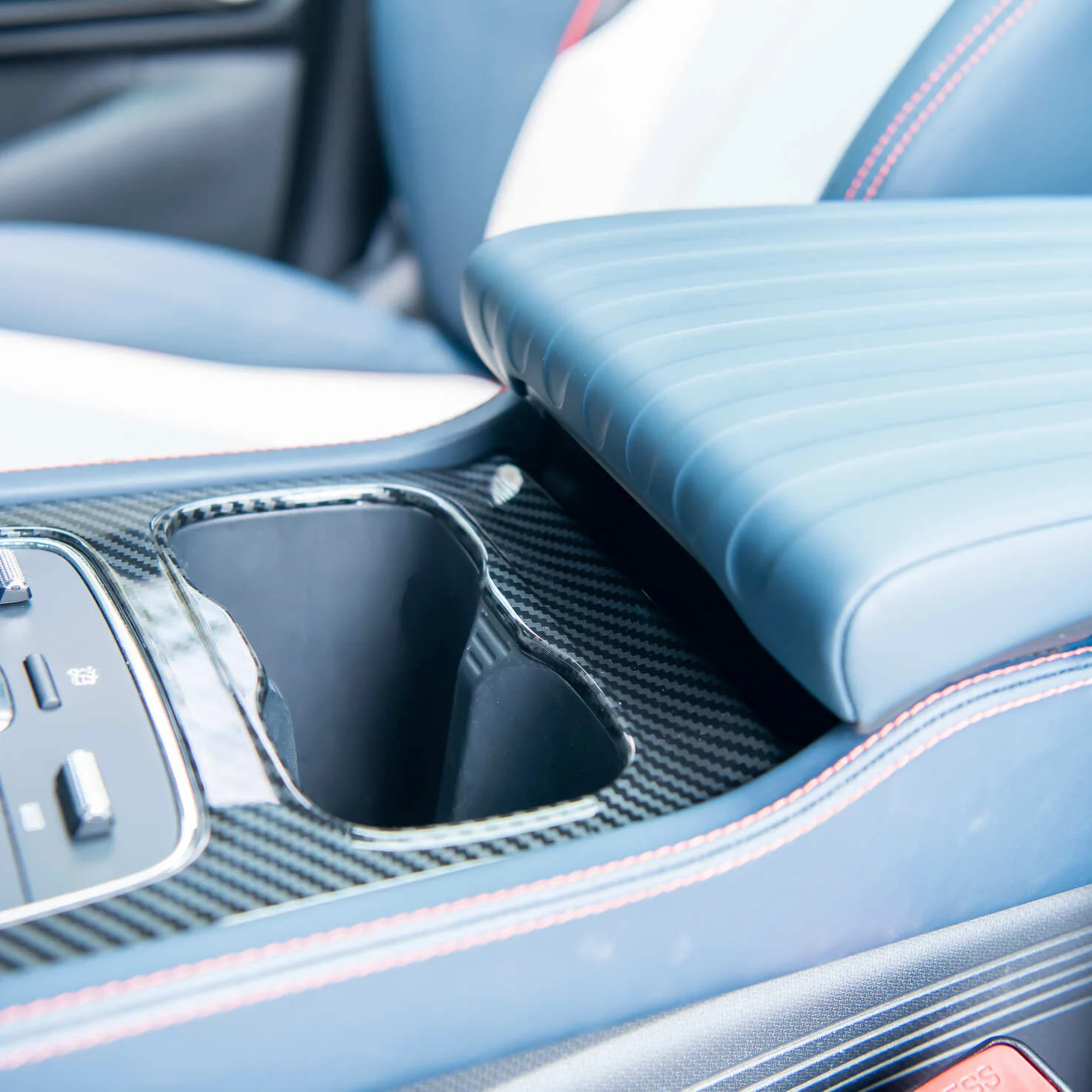ABS Carbon Fiber Center Console Wrap for BYD Atto 3 - Image 7