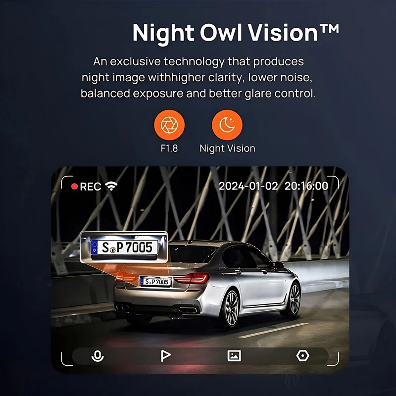 Dash Cam 3K HD with 2-Inch Screen, Supports 24-hour Monitoring - Image 5