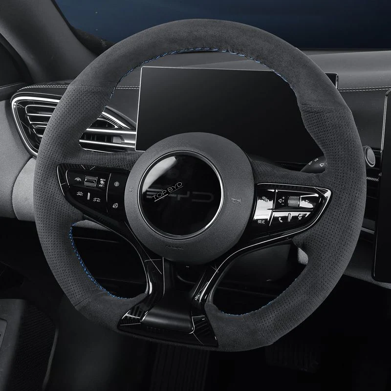 Genuine Alcantar® Steering Wheel Cover for BYD Seal - Image 14