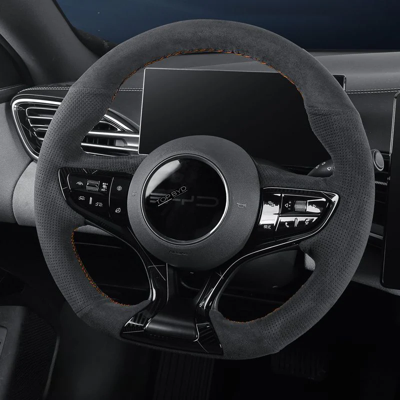Genuine Alcantar® Steering Wheel Cover for BYD Seal - Image 4