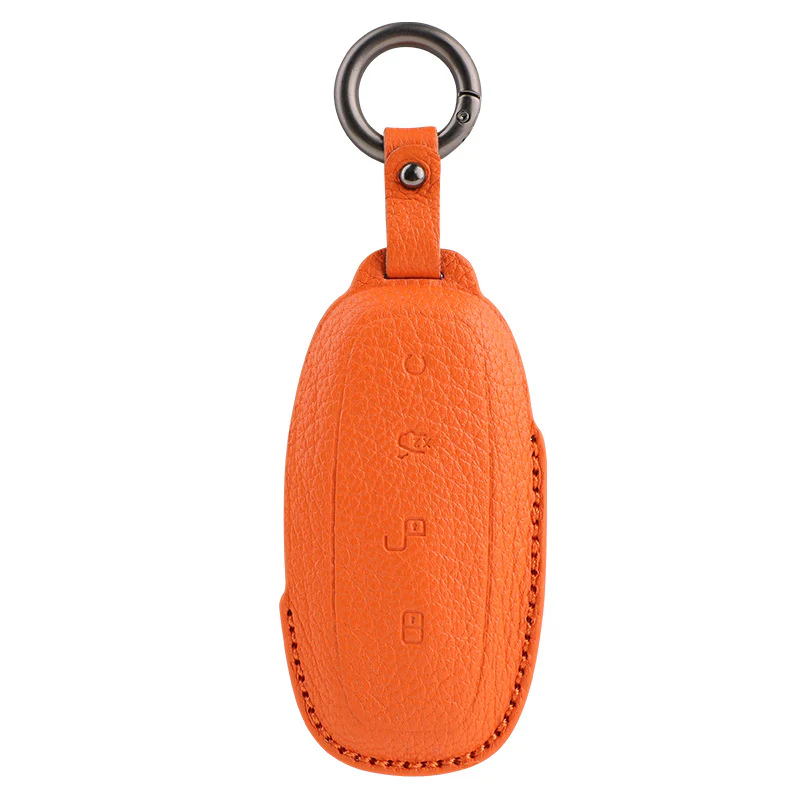 Luxury Leather Car Key Case Cover Fob Shell for DENZA - Image 10