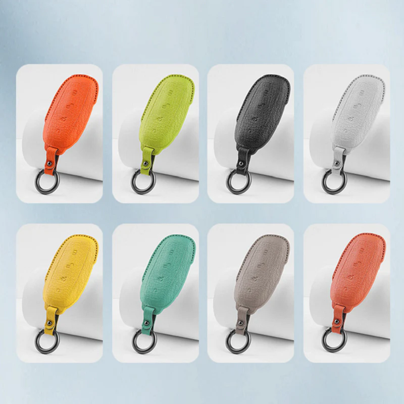 Luxury Leather Car Key Case Cover Fob Shell for DENZA - Image 11