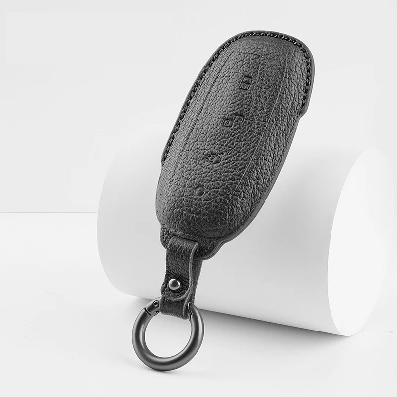 Luxury Leather Car Key Case Cover Fob Shell for DENZA - Image 6