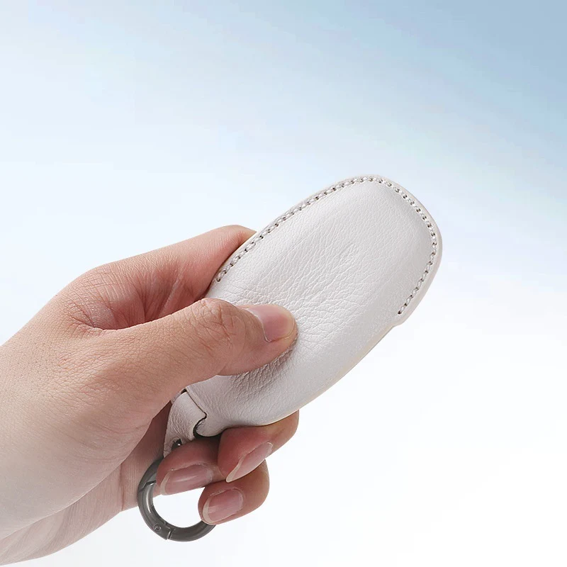 Luxury Leather Car Key Case Cover Fob Shell for DENZA - Image 9