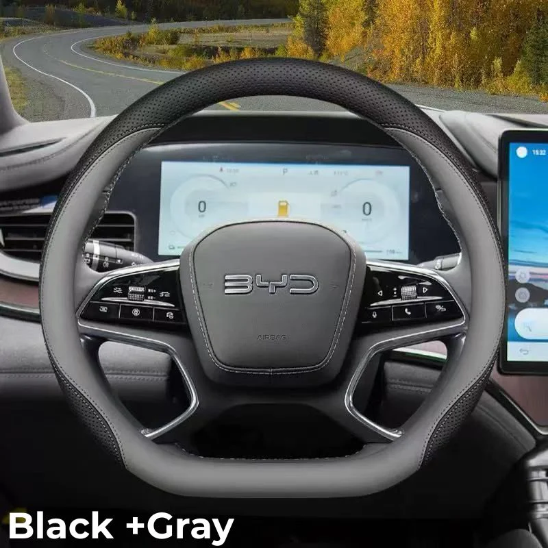 Napa Leather Steering Wheel Cover for BYD - Image 4