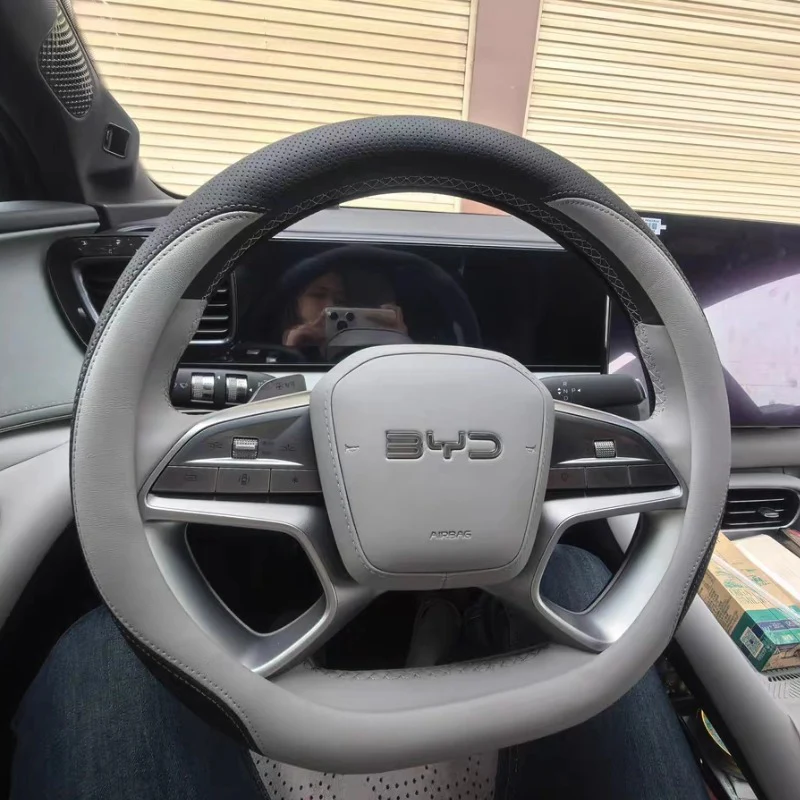 Napa Leather Steering Wheel Cover for BYD - Image 5